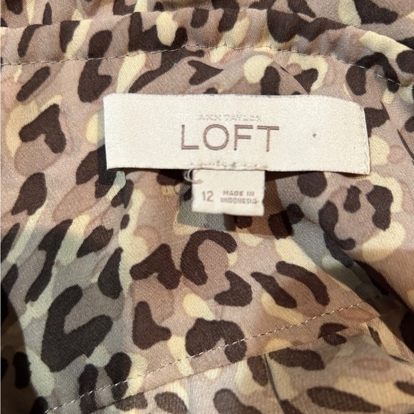 Loft Cheetah Print Dress (missing tie belt) Size 12 - Picture 15 of 16